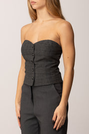 Aniye By Top Corsetto Daliah Motivo Check 181227 STONE CHECK