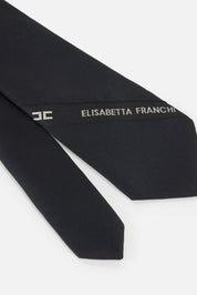 Elisabetta Franchi Cravatta In Twill con Nastro Logato NERO CR12L57E2