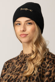 Twin-set Cuffia In Maglia con Morsetto Logo 252TA4420 NERO