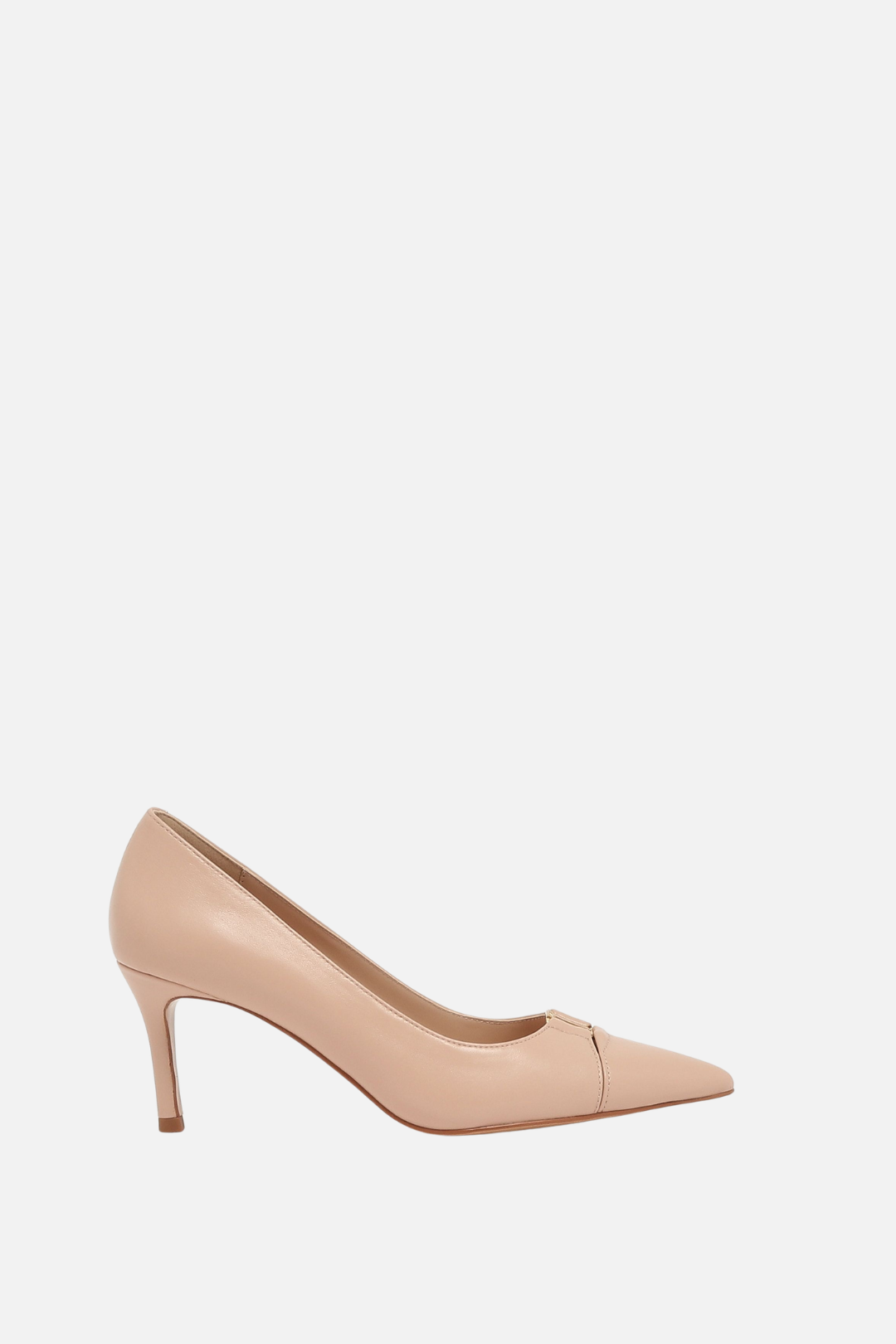 Twin-set Décolleté Medie In Pelle con Morsetto Logo 261TCP032 CANDY PEACH