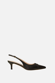 Twin-set Décolleté Slingback In Pelle con Logo 261TCP034 NERO