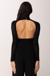 Elisabetta Franchi Dolcevita In Jersey Crêpe Leggero MD01962E2 NERO