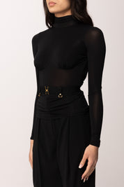 Elisabetta Franchi Dolcevita In Jersey Crêpe Leggero MD01962E2 NERO