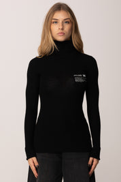 Elisabetta Franchi Dolcevita con Stampa "muse" MK43B57E2 NERO