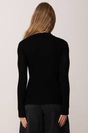 Elisabetta Franchi Dolcevita con Stampa "muse" MK43B57E2 NERO