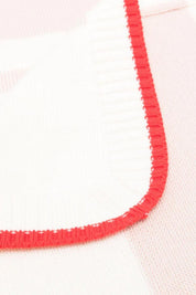Gestreifte Strickdecke mit Doppel-Cc-Logo