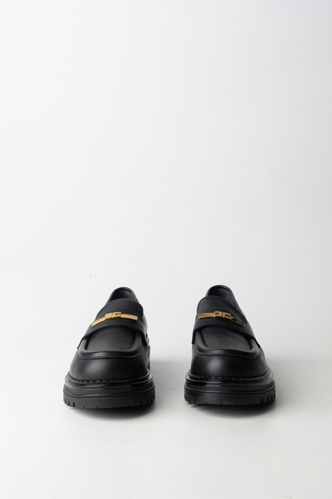 Elisabetta Franchi Bambina Mocassini In Pelle con Dettaglio Logo F4A4-E0397-1251930- BLACK