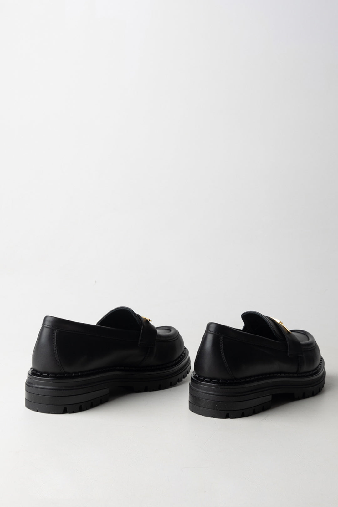 Elisabetta Franchi Bambina Mocassini In Pelle con Dettaglio Logo F4A4-E0397-1251930- BLACK