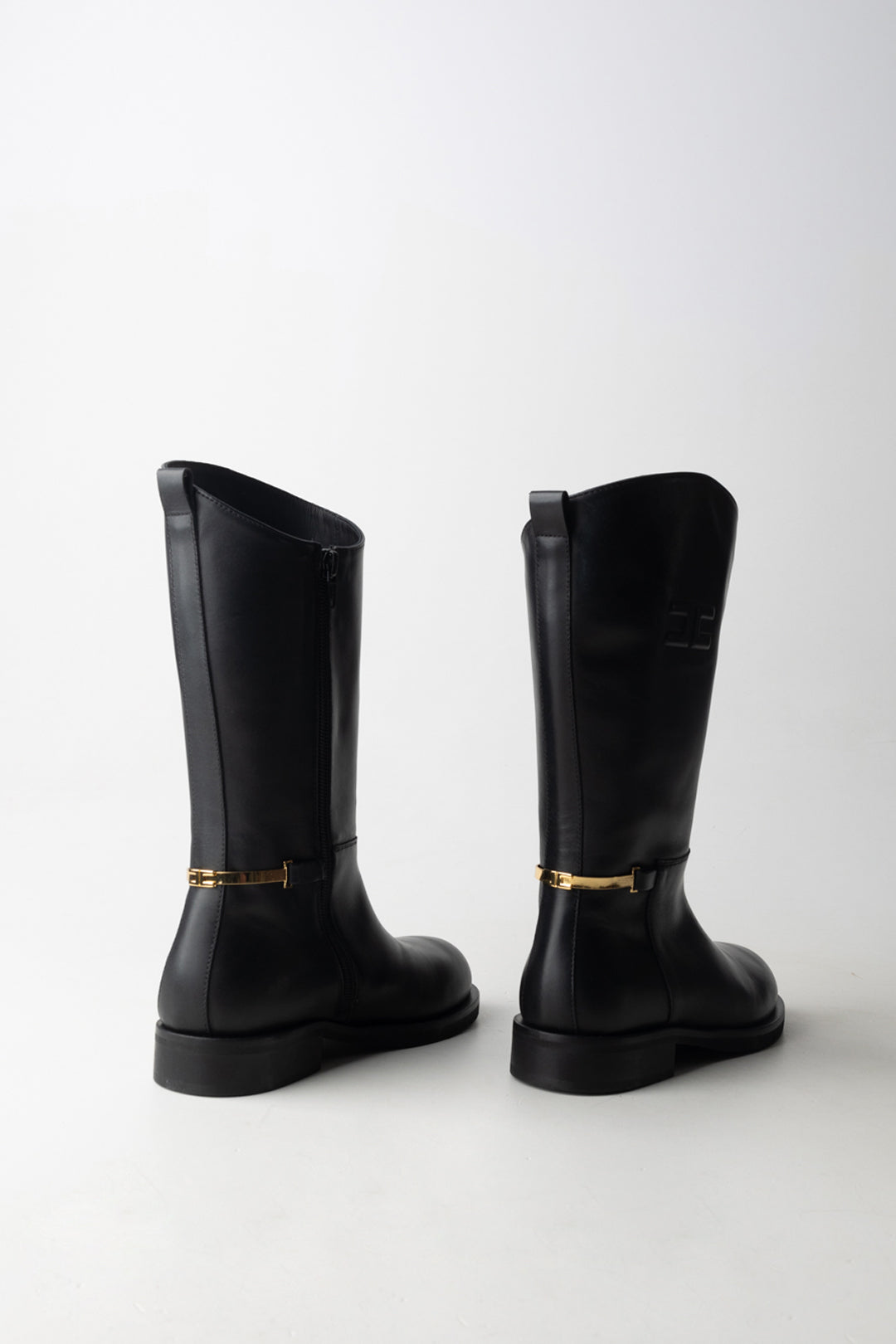 Elisabetta Franchi Girl Girl High Boots with Logo Detail F4A6