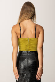 Elisabetta Franchi Body In Jersey con Coppe e Drappeggi BO00456E2 