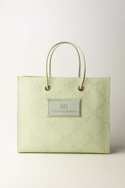 Elisabetta Franchi Tote Grande In Rafia Jacquard BS82A52E2 MENTA