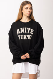 Aniye By Felpa Over con Inserto Camicia BLACK PE26