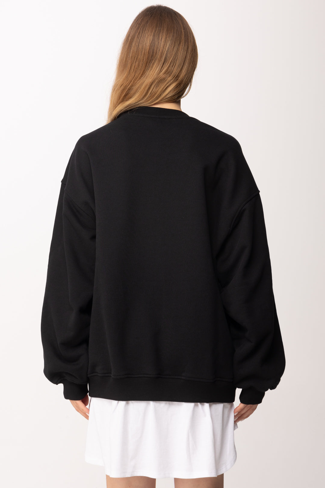 Aniye By Felpa Over con Inserto Camicia BLACK PE26