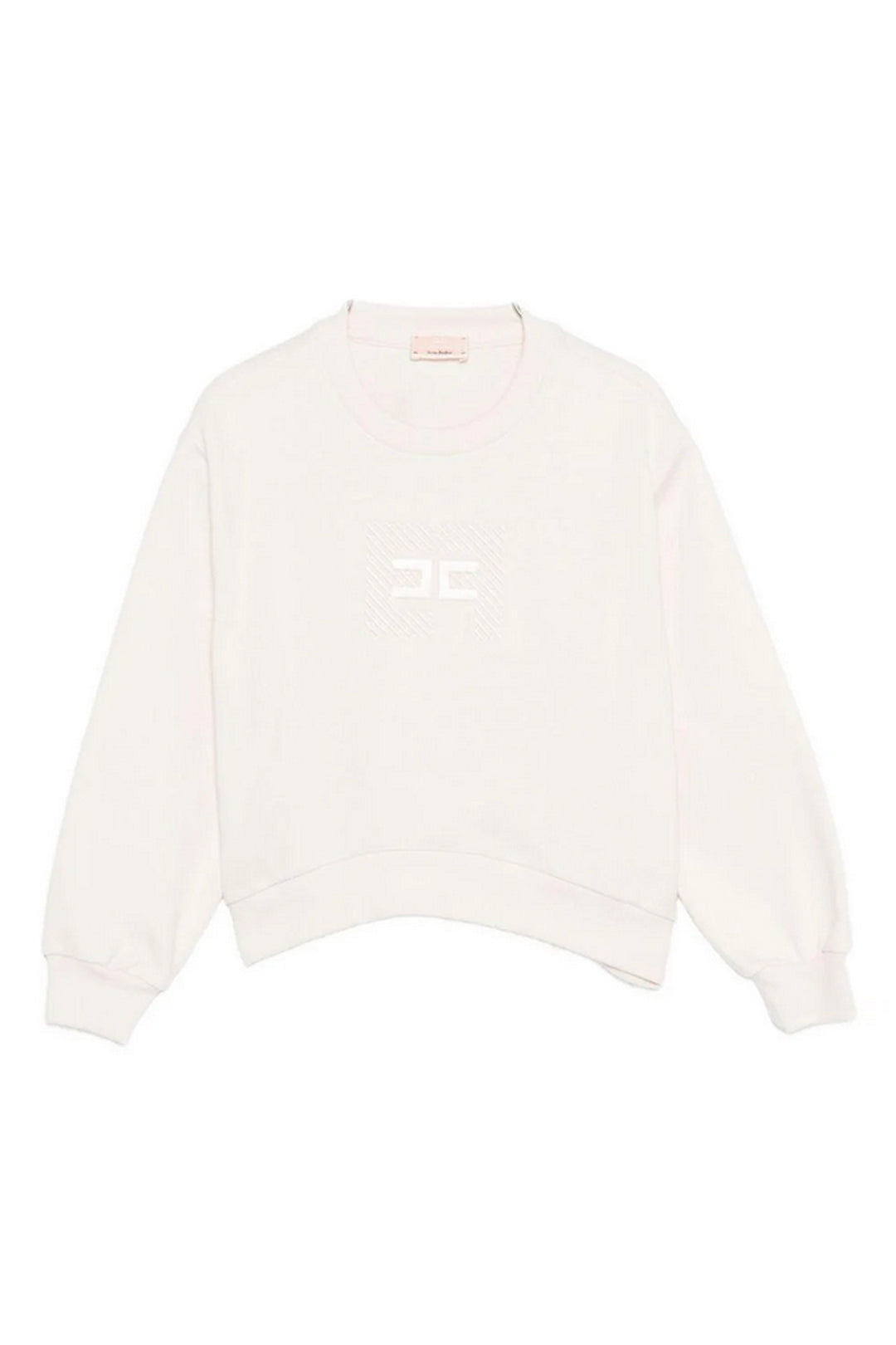 Elisabetta Franchi La mia Bambina Felpa con Fondo Asimmetrico e Ricamo Logo EGFE0560FF002.0067