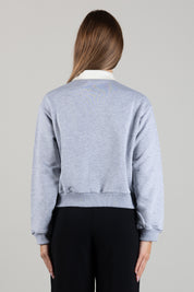 Elisabetta Franchi Bambina Felpa con Inserto Camicia e Bottoni Logo EFFE182CFF017