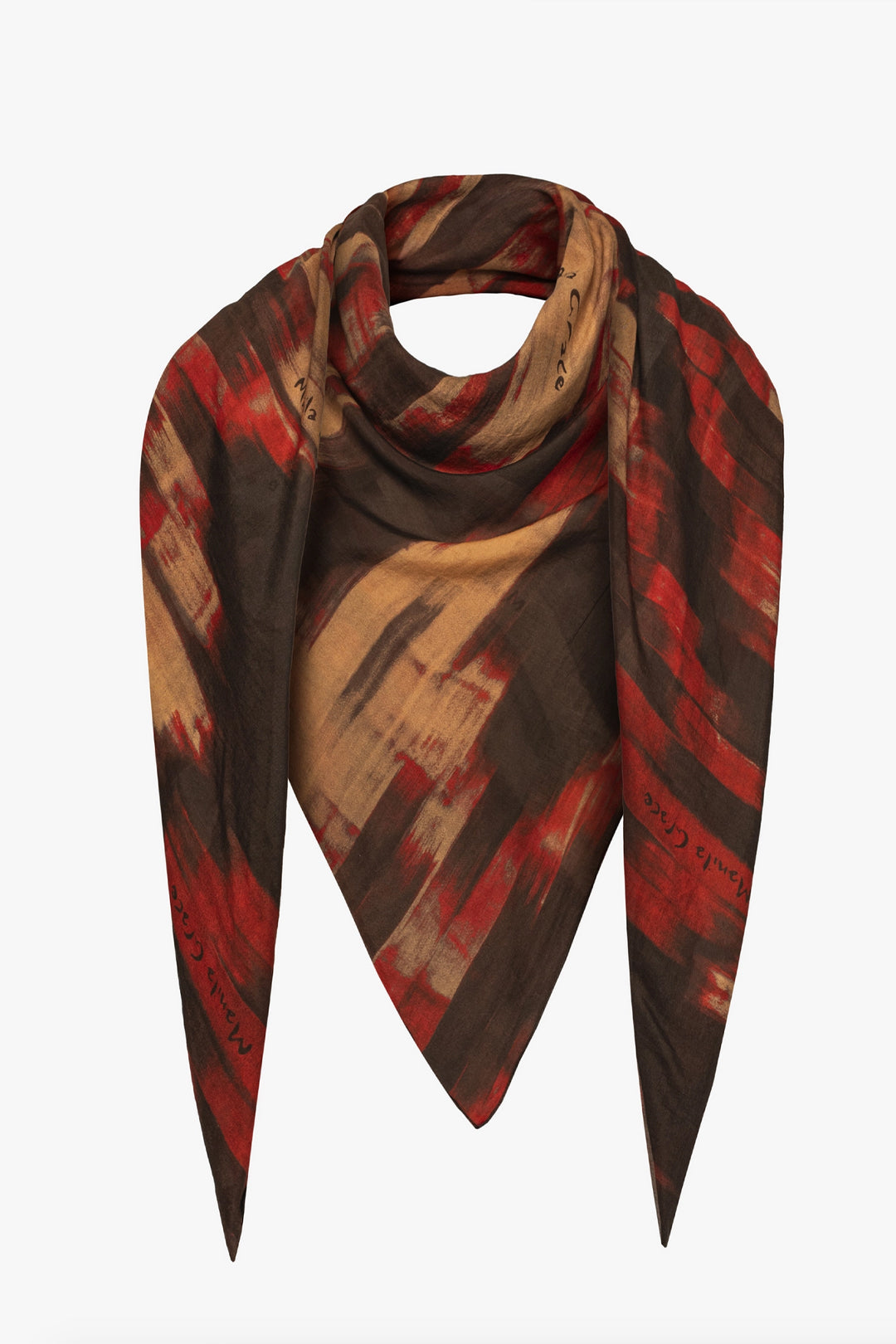 Manila Grace Foulard Signature Manila Grace In Cotone e Seta F611CS GERANIO