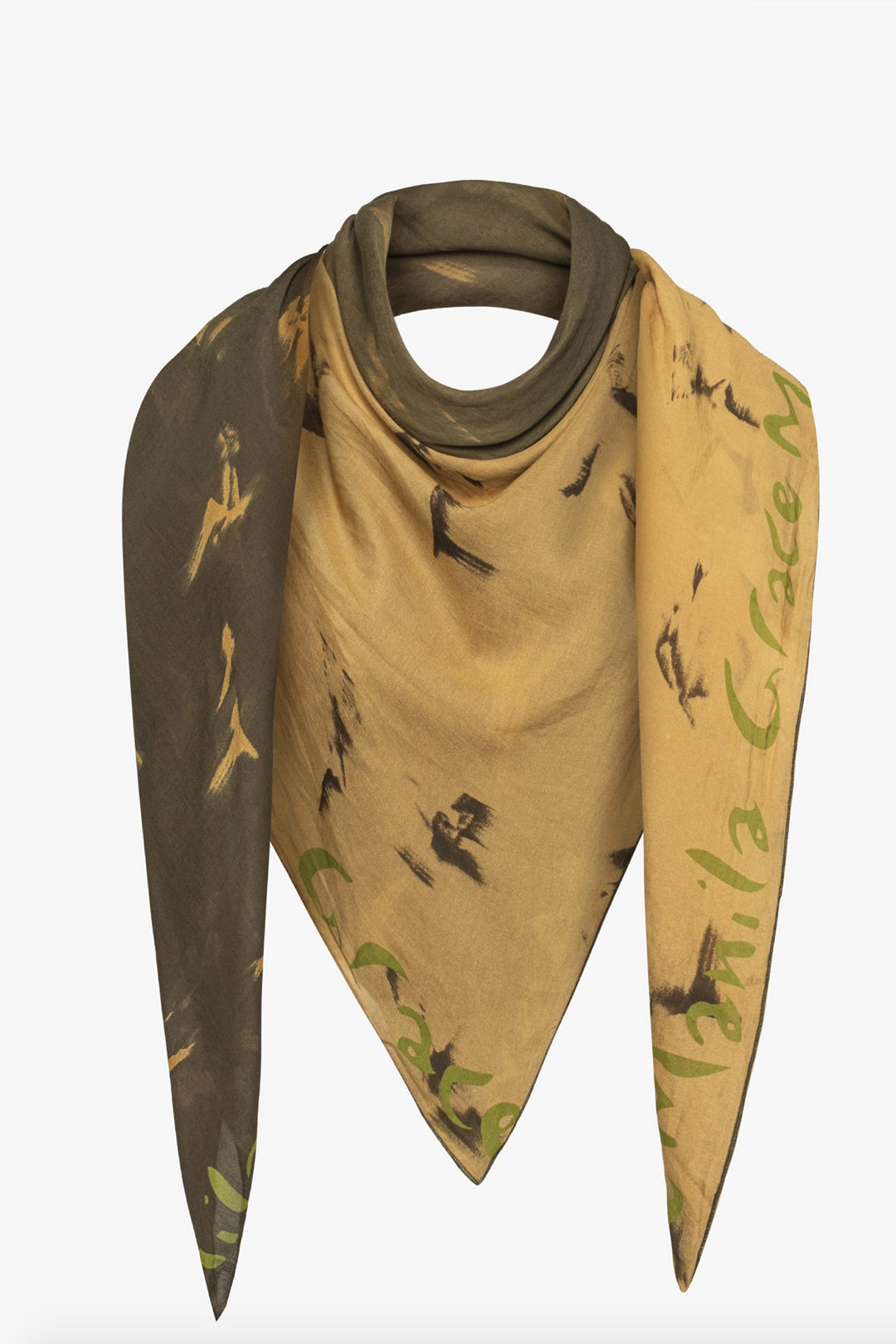 Manila Grace Foulard Trapezio Stampato F609CS MILITARE