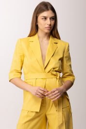 Twinset Giacca Blazer In Misto Lino con Lurex 261AT2070 ARGAN LUREX