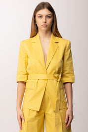 Twinset Giacca Blazer In Misto Lino con Lurex 261AT2070 ARGAN LUREX