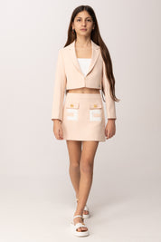 Elisabetta Franchi Bambina Completo Giacca Crop EFGC0750GA022.C036