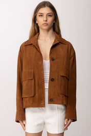 Aniye By Giacca Janis Over In Suede 185082 COGNAC