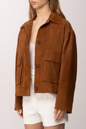 Aniye By Giacca Janis Over In Suede 185082 COGNAC