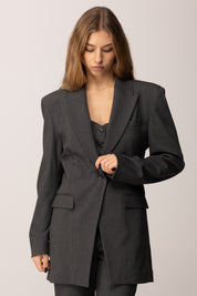 Pinko Giacca Monopetto con Arricciatura Sul Retro 106097 A2ZT I90