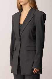 Pinko Giacca Monopetto con Arricciatura Sul Retro 106097 A2ZT I90