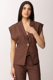 Pinko Giacca smanicata con chiusura monopetto 106509 A2W6 L78