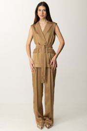 Twin-set Gilet Doppiopetto con Fusciacca 251TT2275 GOLDEN GREEN