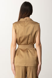 Twin-set Gilet Doppiopetto con Fusciacca 251TT2275 GOLDEN GREEN