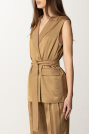 Twin-set Gilet Doppiopetto con Fusciacca 251TT2275 GOLDEN GREEN