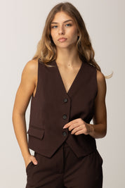 Aniye By Gilet Sartoriale Dandy 181195 MOKA :AI25