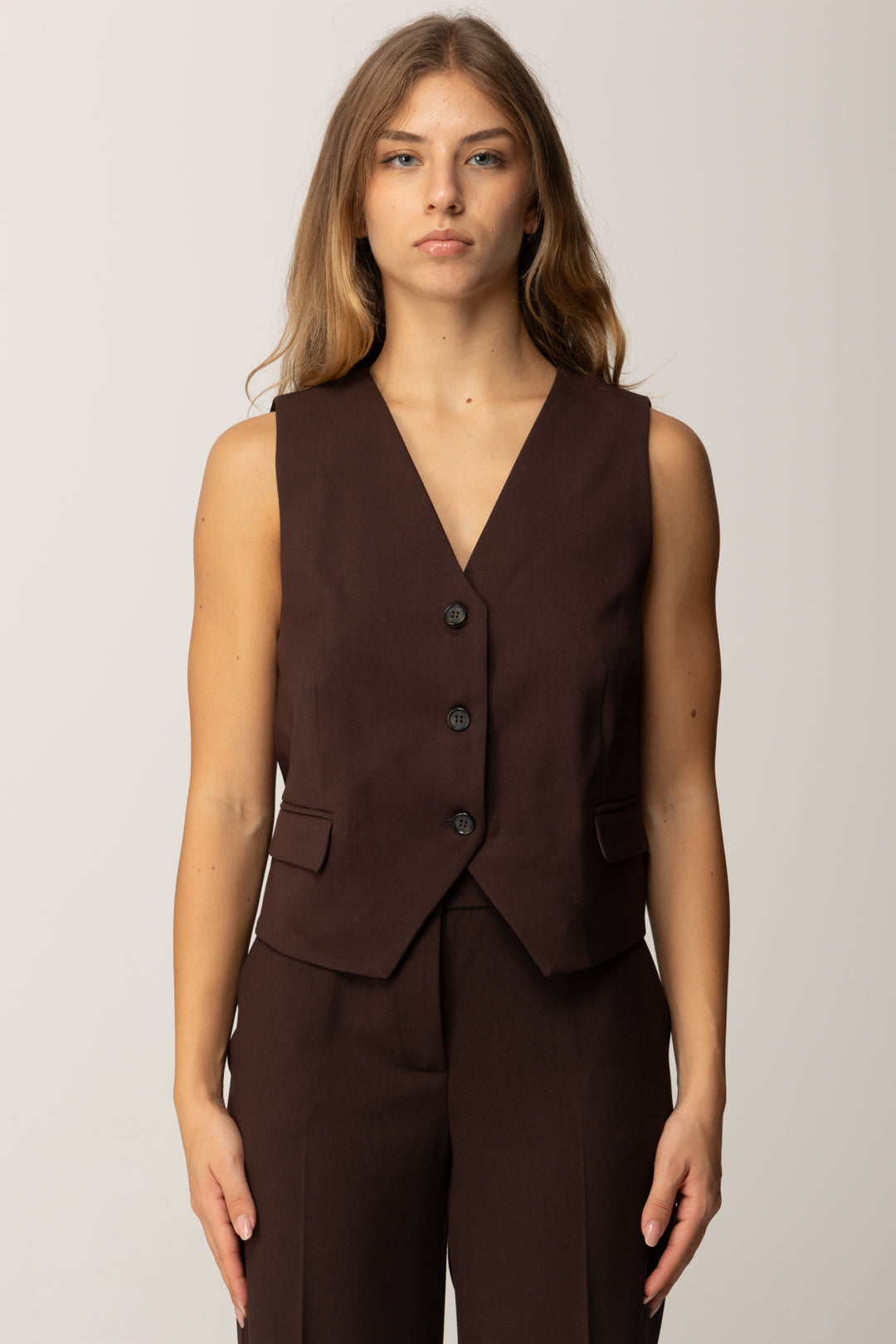 Aniye By Gilet Sartoriale Dandy 181195 MOKA :AI25