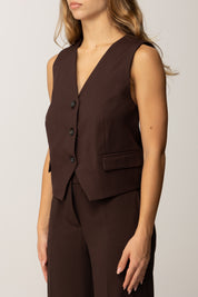 Aniye By Gilet Sartoriale Dandy 181195 MOKA :AI25