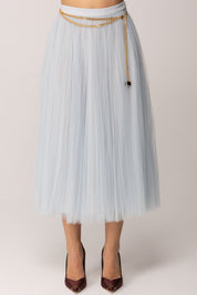 Elisabetta Franchi Gonna In Tulle con Cintura GO15057E2 STARLIGHT