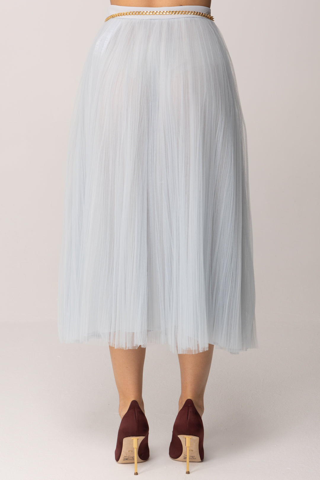 Elisabetta Franchi Gonna In Tulle con Cintura GO15057E2 STARLIGHT