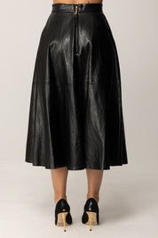 Elisabetta Franchi Gonna Longuette In Craquelé GO13656E2 NERO