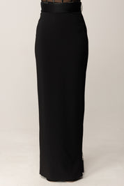 Elisabetta Franchi Gonna Lunga con Dettagli Smoking GO11156E2 NERO