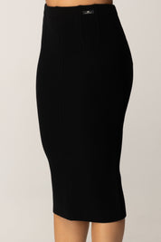 Elisabetta Franchi Gonna Tubino In Lana Punto Stoffa GK19S56E2 NERO