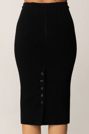 Elisabetta Franchi Gonna Tubino In Lana Punto Stoffa GK19S56E2 NERO