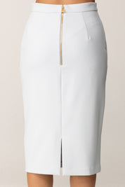 Elisabetta Franchi Gonna a Tubino con Logo Gioiello GO13756E2 STARLIGHT