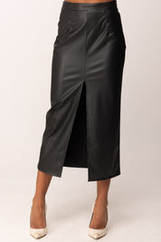 Aniye By Gonna longuette Carly effetto pelle 181334 BLACK :AI25