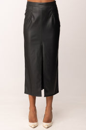 Aniye By Gonna longuette Carly effetto pelle 181334 BLACK :AI25