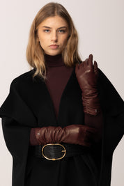 Patrizia Pepe Guanti In Pelle con Logo Fly 2F0105 L034 PURPLE RED