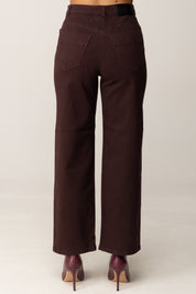 Elisabetta Franchi Jeans Boyfriend con Pouch PJ04D56E2 MERLOT