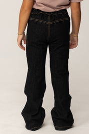 Elisabetta Franchi Bambina Jeans Flare con Bottoniera Oro EGPA0890DS004 BLU SCURO