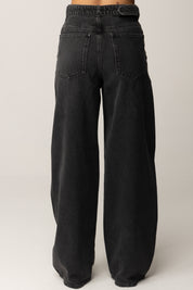 Twin-set Jeans Neri con Cintura e Maxi Fibbia 252TP2571 DENIM NERO