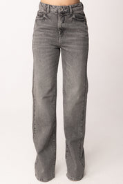 Patrizia Pepe Jeans Regular Fit Vita Alta In Denim Lavato 8P0487 D1WZN MEDIUM GREY