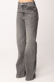 Patrizia Pepe Jeans Regular Fit Vita Alta In Denim Lavato 8P0487 D1WZN MEDIUM GREY